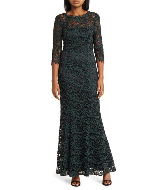 Eliza J Lace Bateau Neck Mermaid Gown in at 0