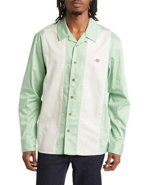 Dickies Westover Colorblock Stripe Cotton Button-Up Shirt in at Small