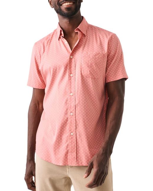 Faherty Movement Floral Short Sleeve Button-Up Shirt in at X-Large
