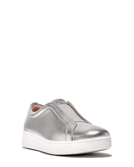 FitFlop Rally Metallic Slip-On Sneaker in at 5