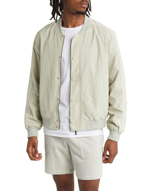 Native Youth Varsity Piped Cotton Bomber Jacket in at Small