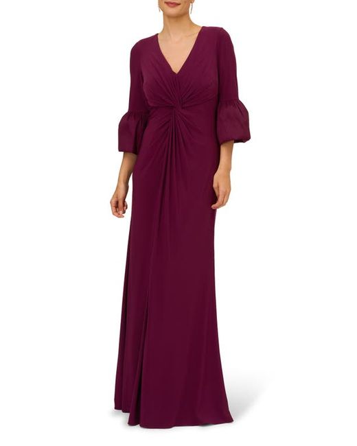 Adrianna Papell Twist Front Jersey Gown in at 4