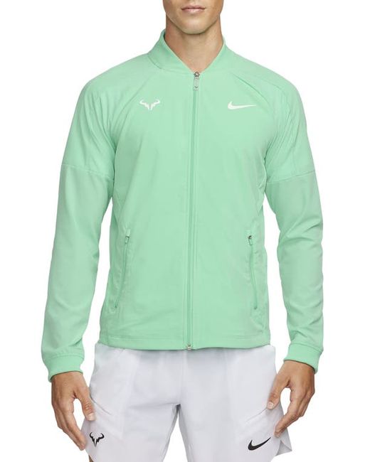 Nike Dri-FIT Rafa Tennis Jacket in Emerald Rise/White at Small