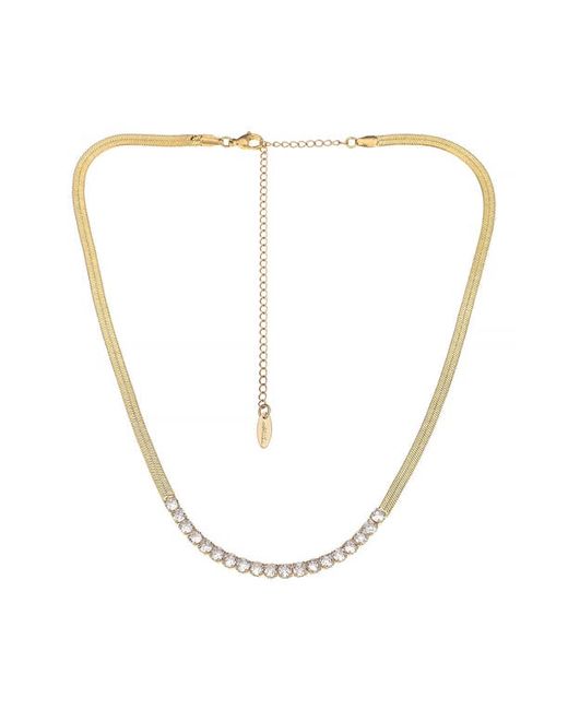 Ettika Cubic Zirconia Frontal Necklace in at