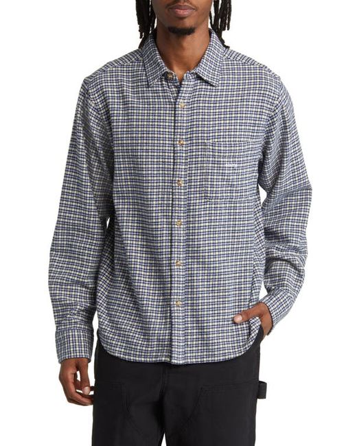 Obey Lenny Check Flannel Button-Up Shirt in at Small