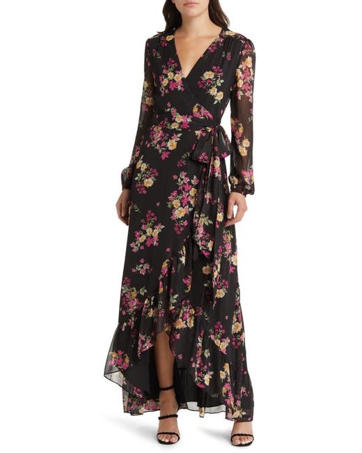 Wayf The Meryl Long Sleeve Wrap Dress in at X-Small