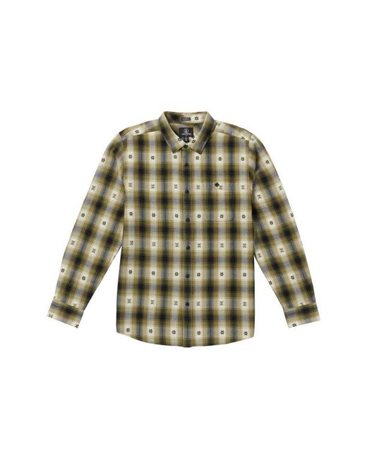 Volcom Skate Vitals Classic Fit Plaid Button-Up Shirt in at Small