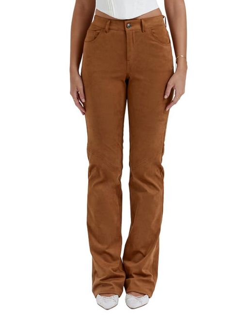 House Of Cb Apollo Faux Suede Five-Pocket Pants in at X-Small A