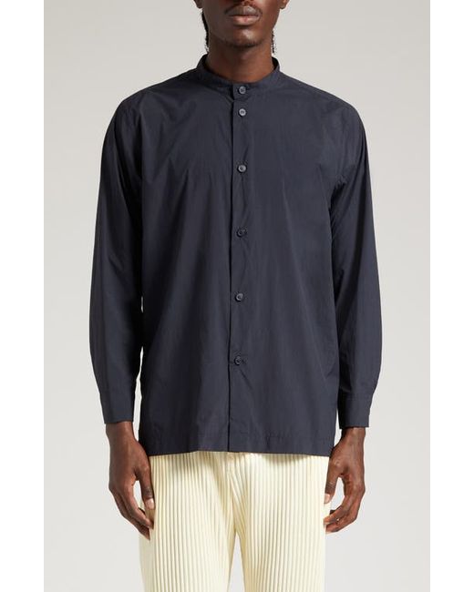 Homme Pliss Issey Miyake Packable Wrinkle Resistant Button-Up Shirt in at 2