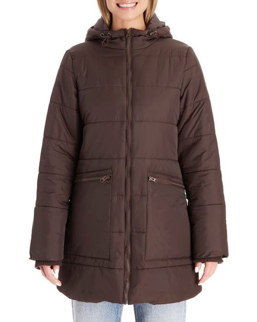 Modern Eternity 3-in-1 Hybrid Quilted Waterproof Maternity Puffer Coat in at X-Small