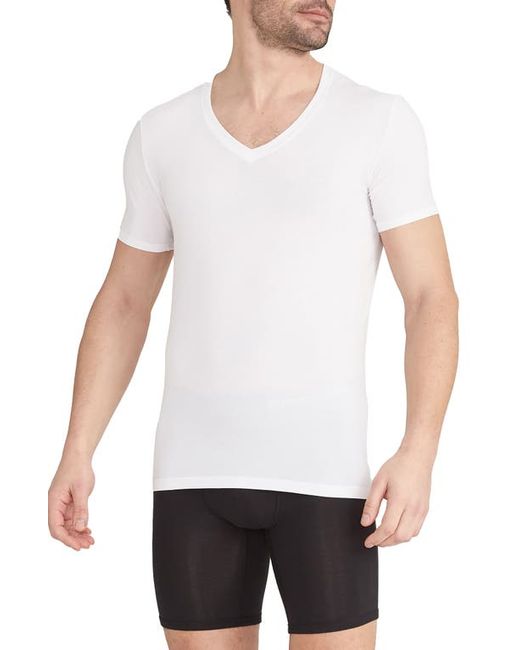 Tommy John 2-Pack Second Skin Stay Tucked Deep V-Neck Undershirt in at Small