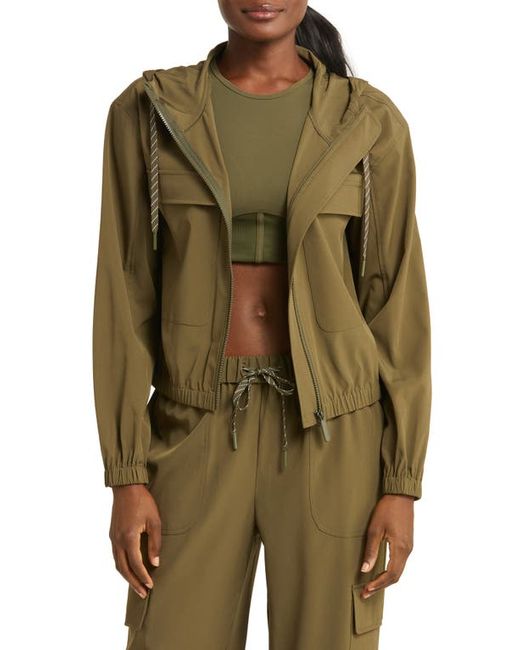 Zella Interval Hooded Utility Jacket in at X-Small