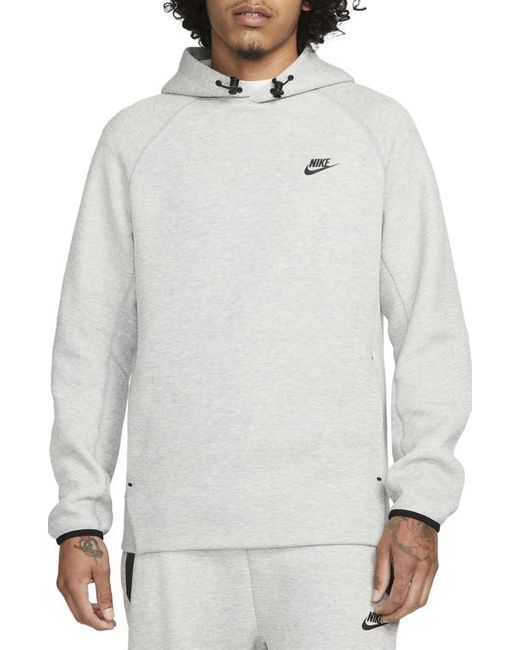Nike Tech Fleece Pullover Hoodie in Dark Grey Heather/Black at Small