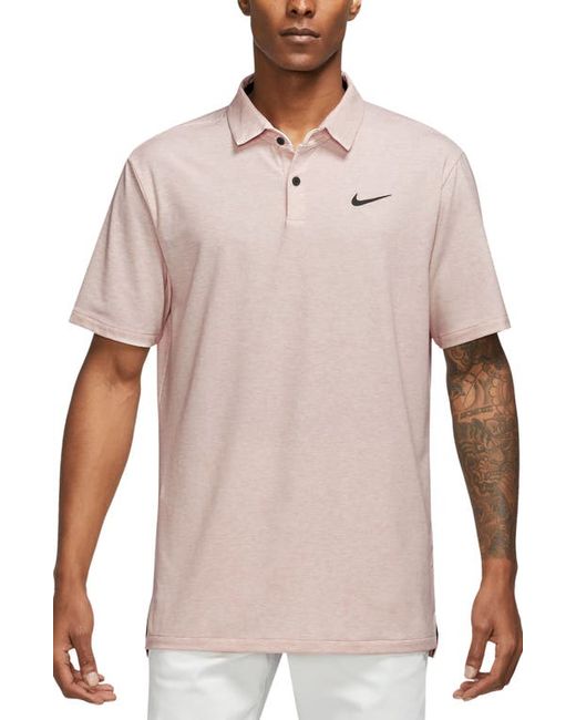 Nike Golf Dri-FIT Heathered Golf Polo in Oxford/Black at Small