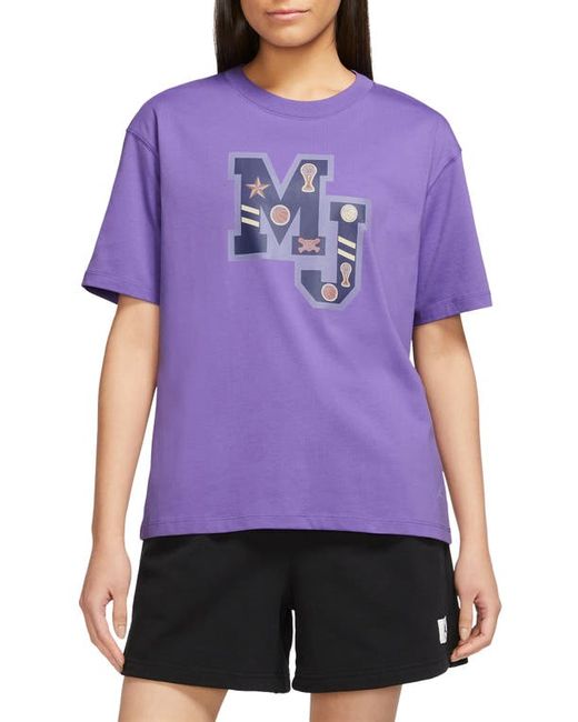 Jordan MJ Graphic T-Shirt in Action Grape/Sky Light at X-Small