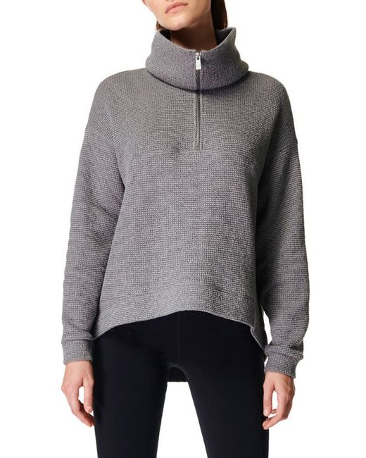 Sweaty Betty Restful Bouclé Half Zip Pullover in at X-Small