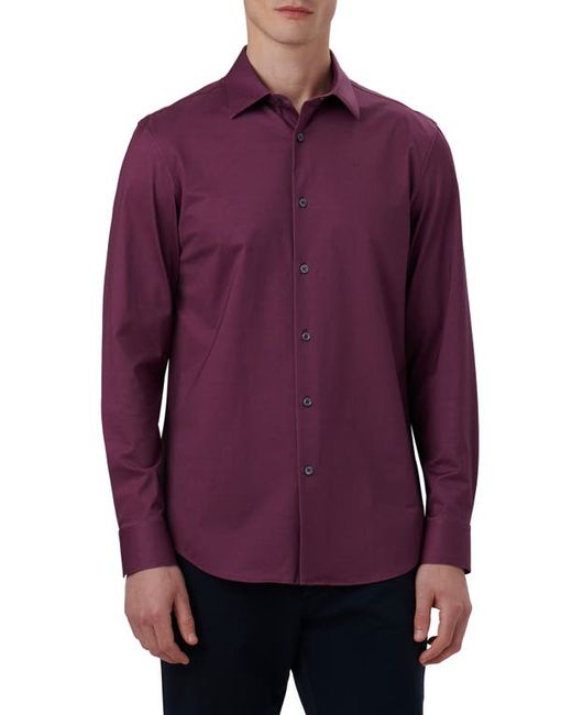 Bugatchi OoohCotton Stripe Button-Up Shirt in at Large