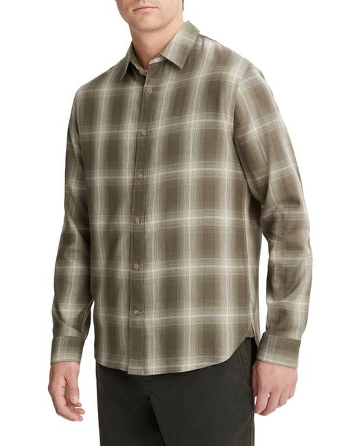 Vince Toledo Plaid Button-Up Shirt in Smoke Tree/Deco Crea at Small