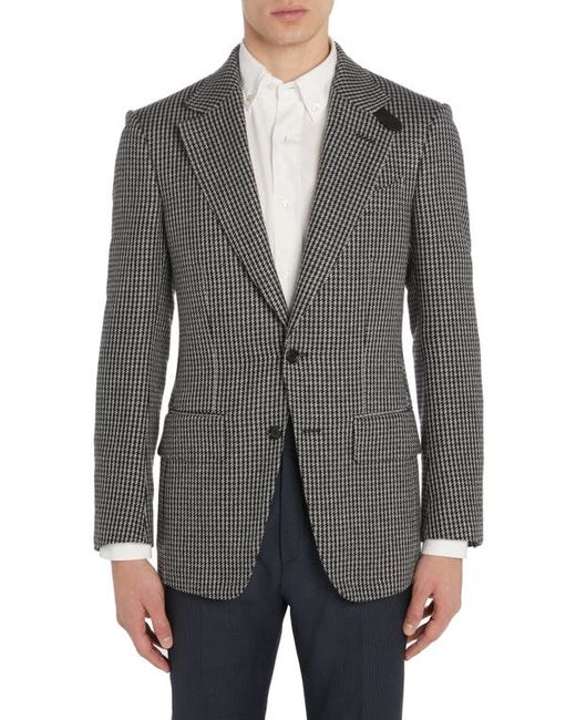 Tom Ford Atticus Houndstooth Wool Blend Sport Coat in Combo Moonlight Grey/Black at 36 Us