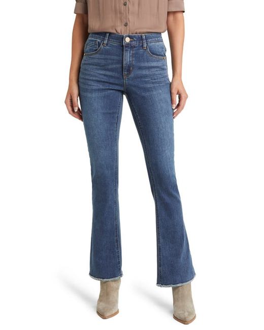 Wit & Wisdom AbSolution Frayed High Waist Bootcut Jeans in at 00
