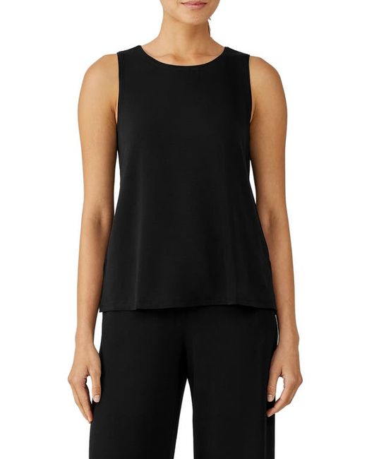 Eileen Fisher Jewel Neck Jersey Tank in at Xx-Small