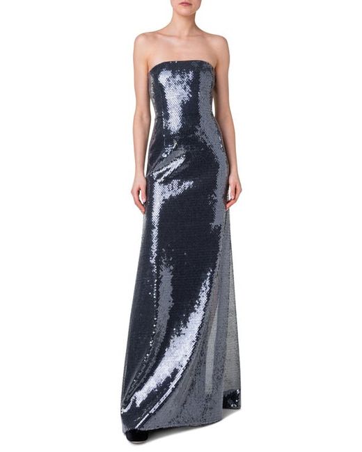 Akris Sequin Strapless Gown in at 4