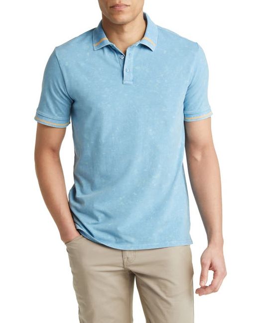 Stone Rose Tipped Acid Wash Performance Jersey Polo in at 2