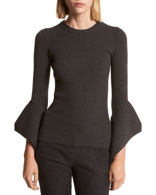 Michael Kors Collection Flare Sleeve Merino Wool Blend Sweater in at X-Small