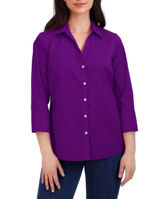 Foxcroft Mary Button-Up Blouse in at 2