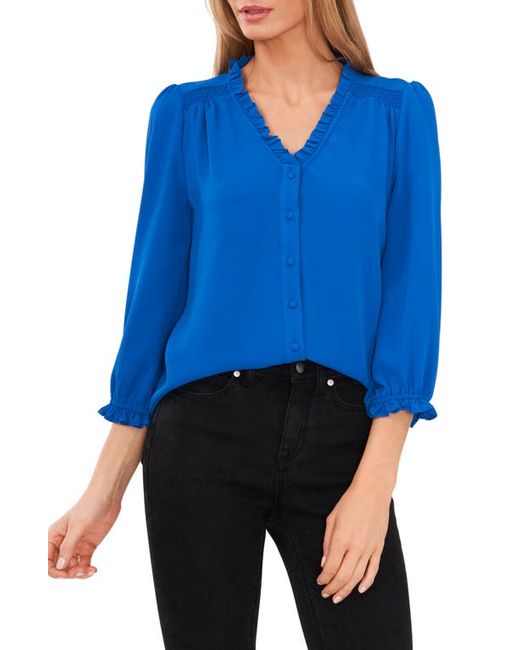 Cece Ruffle V-Neck Blouse in at X-Small