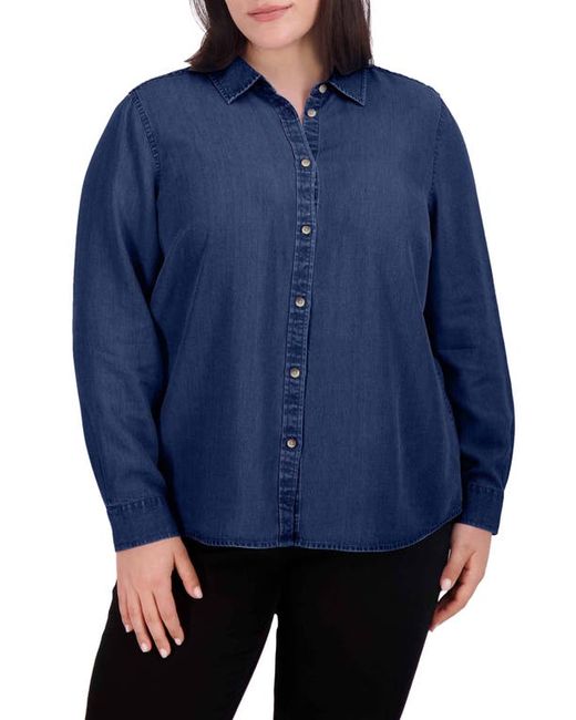 Foxcroft Hampton Button-Up Shirt in at 1X