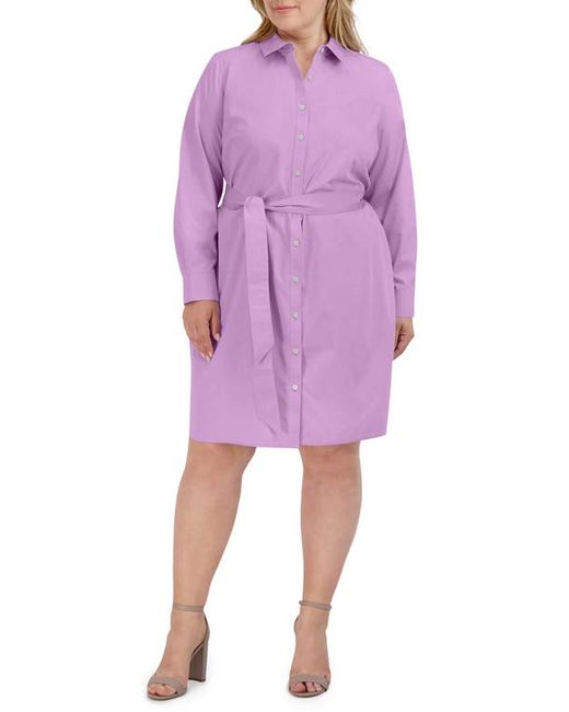 Foxcroft Rocca Long Sleeve Popover Shirtdress in at 1X