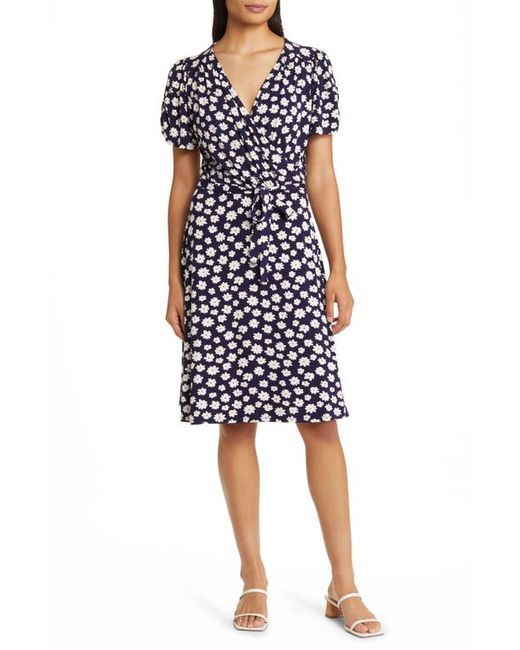 Loveappella Floral Faux Wrap Dress in at X-Small