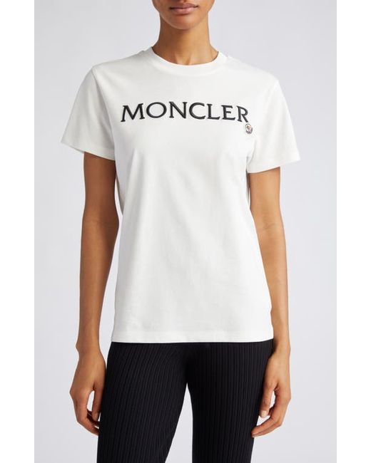 Moncler Logo Embroidered T-Shirt in at Xx-Small
