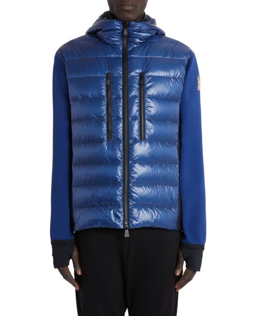 Moncler Grenoble Quilted Hooded Down Jersey Cardigan in at Small