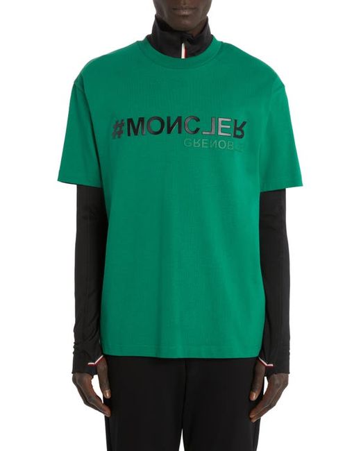Moncler Grenoble Embossed Logo Graphic T-Shirt in at Small