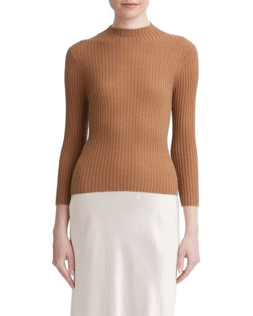 Vince Rib Cashmere Silk Sweater in at Xx-Small