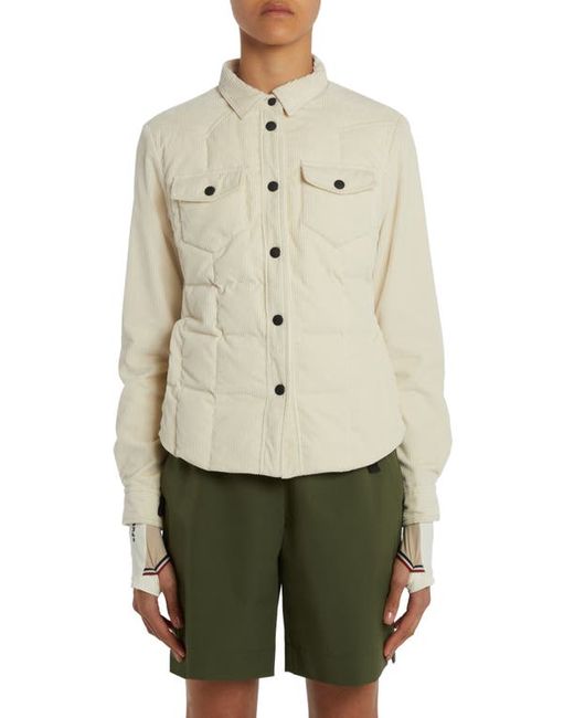 Moncler Grenoble Nangy Quilted Stretch Corduroy Down Shacket in at 00