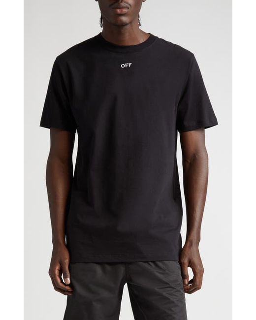 Off-White Embroidered Arrow Cotton T-Shirt in at Large