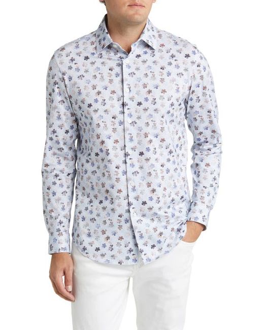 Bugatchi OoohCotton Print Button-Up Shirt in at Small
