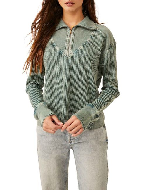 Free People Ashton Half Zip Thermal Top in at X-Small