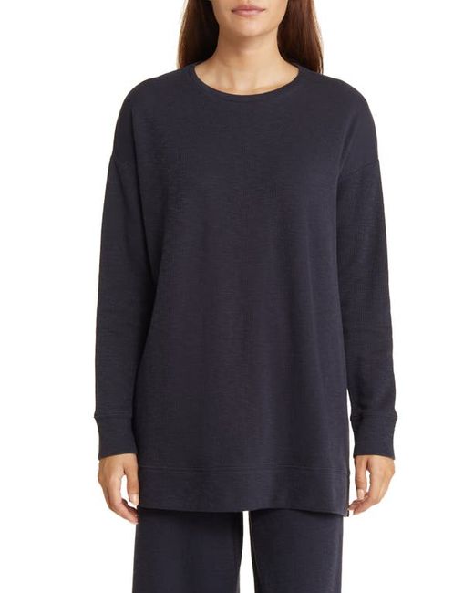 Eileen Fisher Crewneck Organic Cotton Tunic Top in at Xx-Small