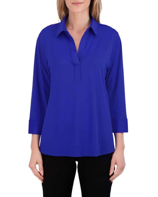 Foxcroft Sophia Jersey Popover Shirt in at X-Small