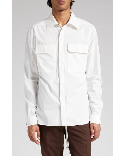 Rick Owens Cotton Work Shirt in at 38 Us