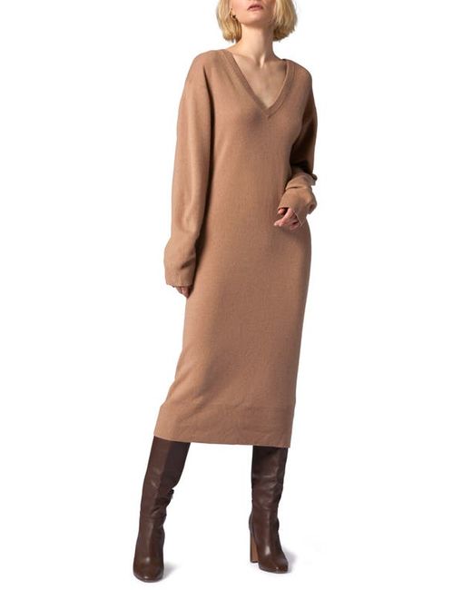 Equipment Jeannie Long Sleeve Cashmere Sweater Dress in at Xx-Small