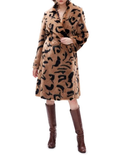 Diane von Furstenberg Merida Faux Fur Coat in at X-Small