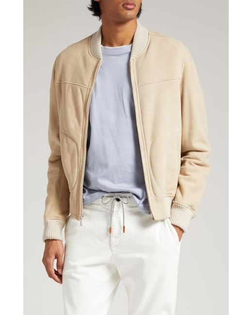Eleventy Genuine Shearling Bomber Jacket in at 38 Us