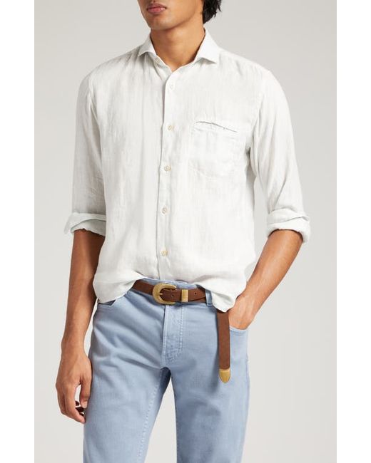 Eleventy Linen Button-Up Shirt in at Small