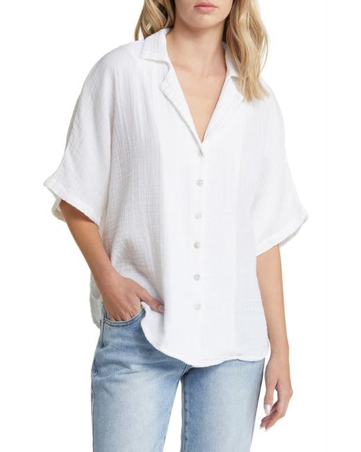 Rip Curl Premium Surf Cotton Gauze Button-Up Shirt in at X-Small