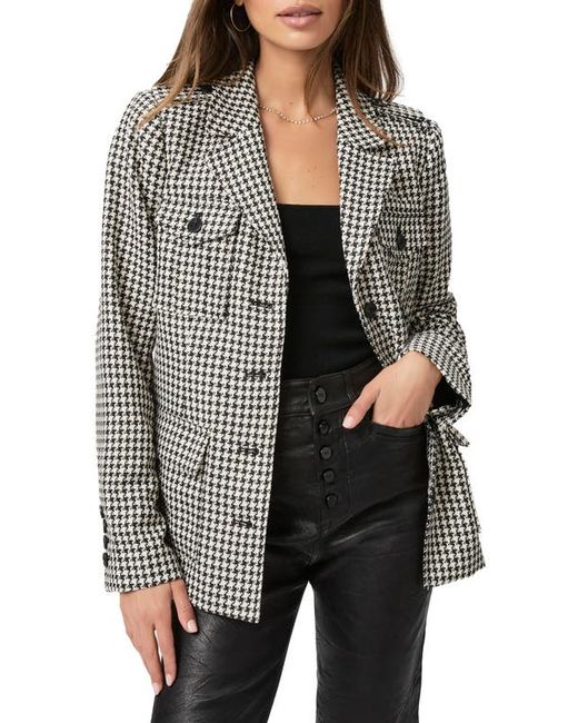 Paige Skyler Houndstooth Jacket in Black/Ecru at X-Small